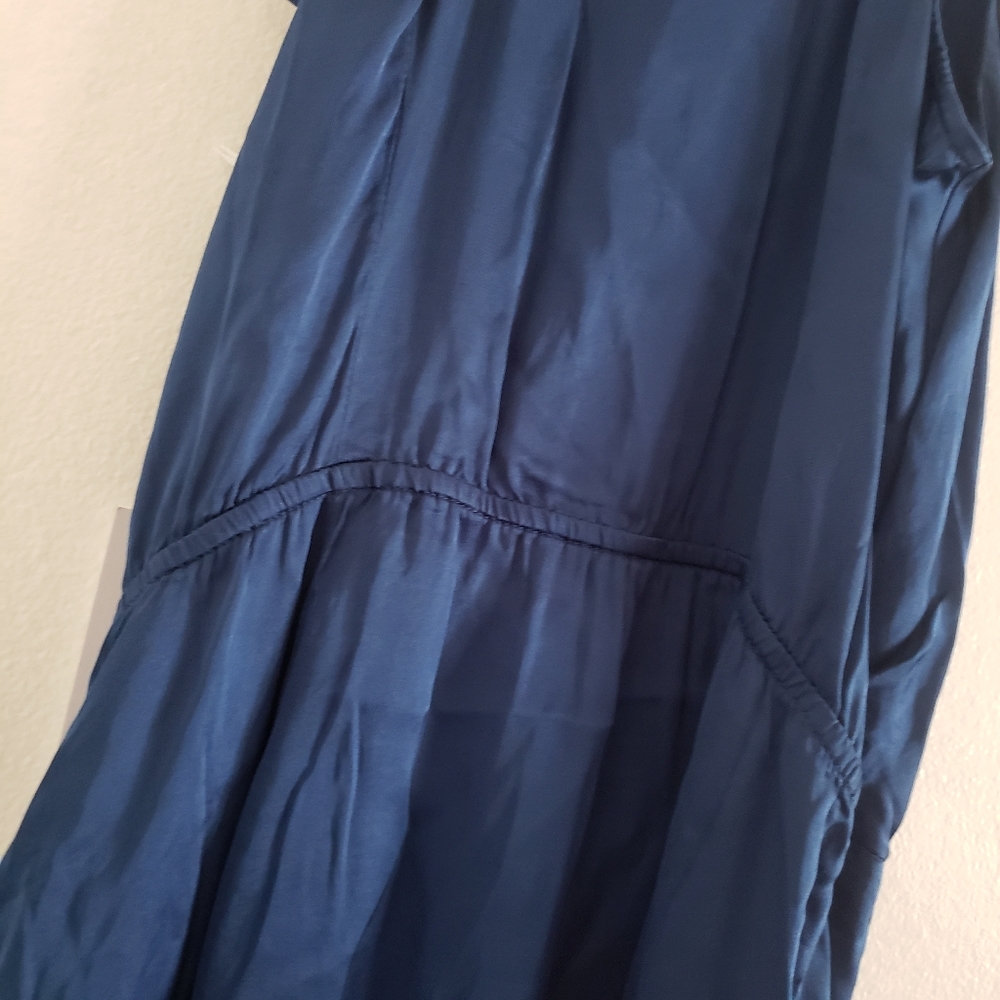 YOUNG FABULOUS & BROKE Dress Jameson Wrap Mini Dress in Jewel Blue Sky NWT - Picture 10 of 16